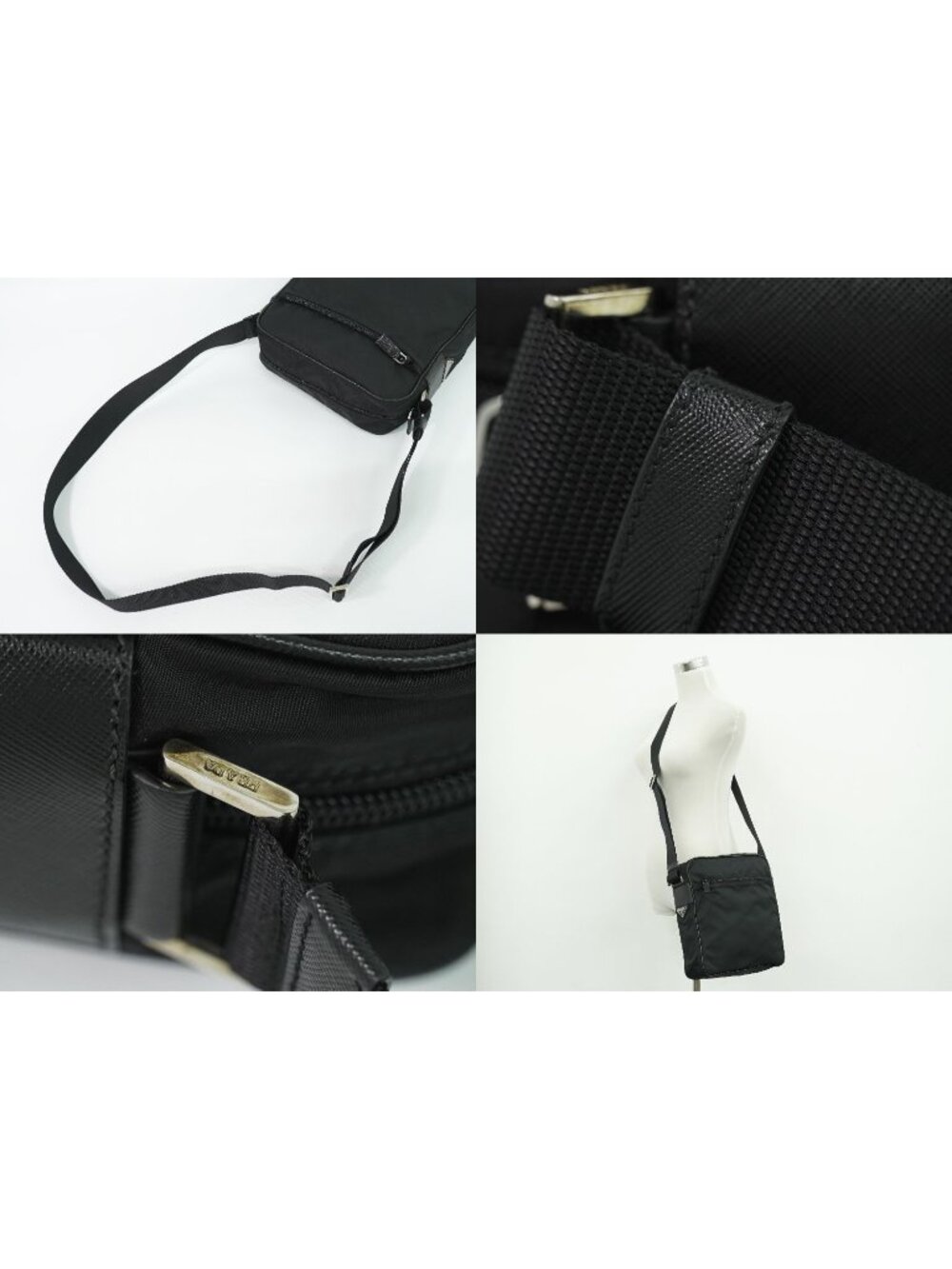 Prada Nylon Shoulder Bag Pochette Black - Picture 6 of 9